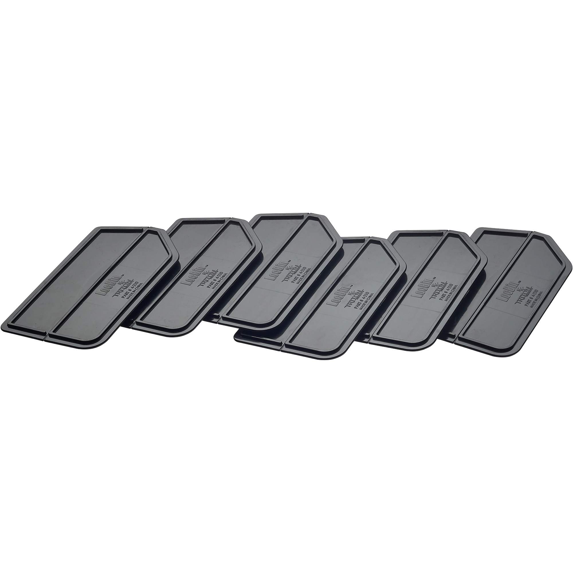 Triton Products LocBin Dividers, 6-Pcs., 4 7/8in. x 2 5/8in. x 1/8in., Black, Model# 4-210